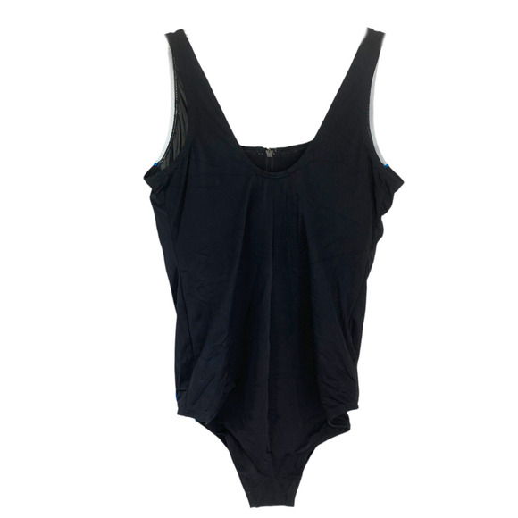 NWT Swimsuits For All Plus Sz 22 Black Zip Sport One Piece Bathing Suit NEW - Picture 8 of 8